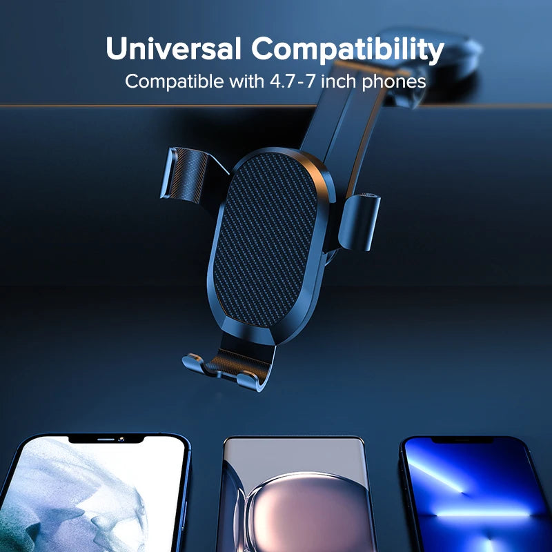 QOOVI Car Phone Holder Cell Phone Stand Smartphone Mount Gravity No Magnetic Support For iPhone 14 13 12 X Xiaomi Samsung Huawei