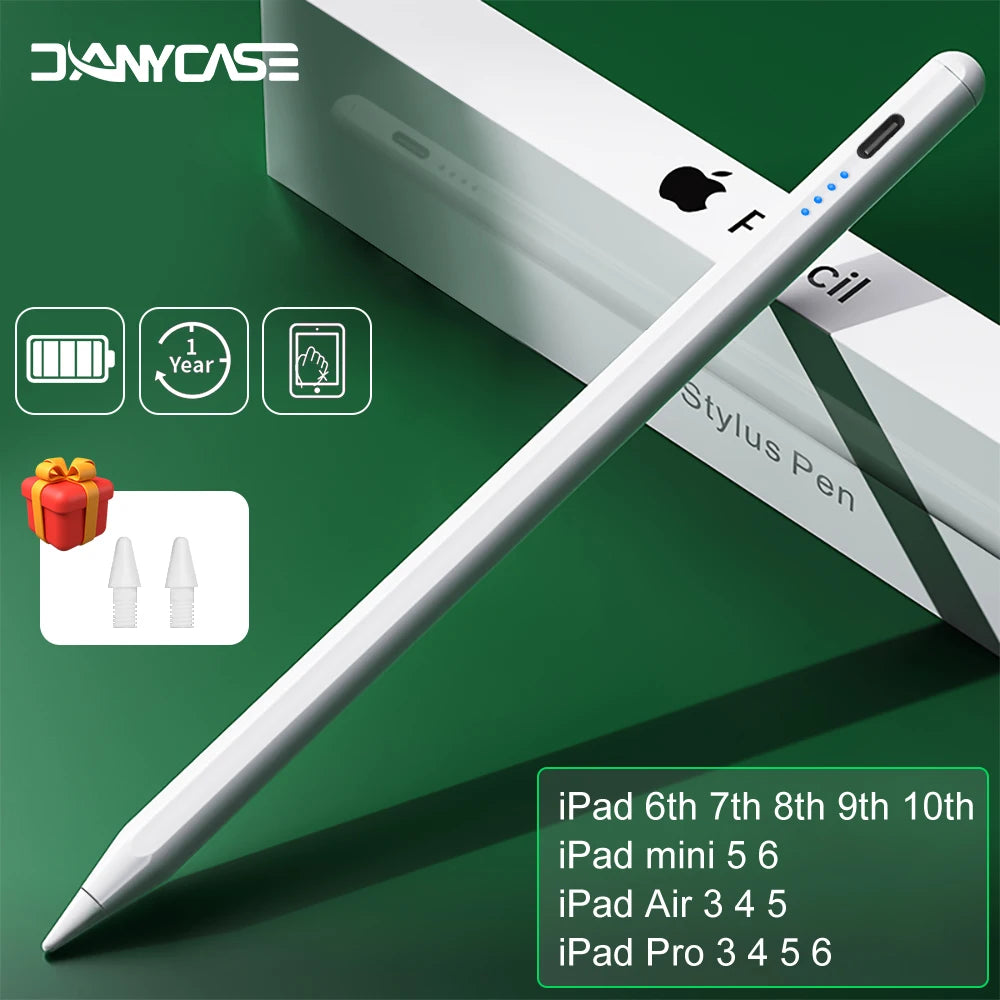 For iPad Pencil 2024 Air 6 M2 Pro M4 Stylus Pen with Palm Rejection Tilt,for iPad Pro 11 12.9 Air 4/5 7/8/9/10th mini 5 6 Tablet